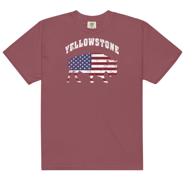 Yellowstone National Park Patriotic Bison Comfort Colors Shirt - Image 4