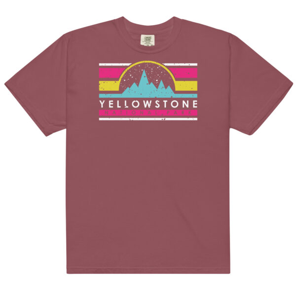 Yellowstone National Park Retro Bars Comfort Colors Shirt - Image 4