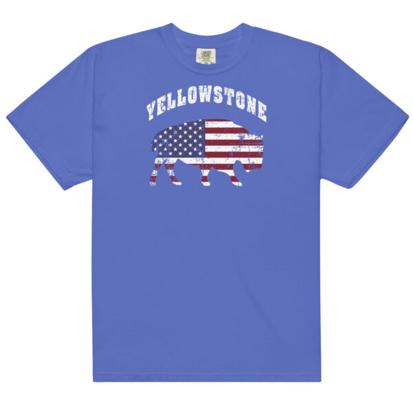 Yellowstone National Park Patriotic Bison Comfort Colors Shirt - Image 7