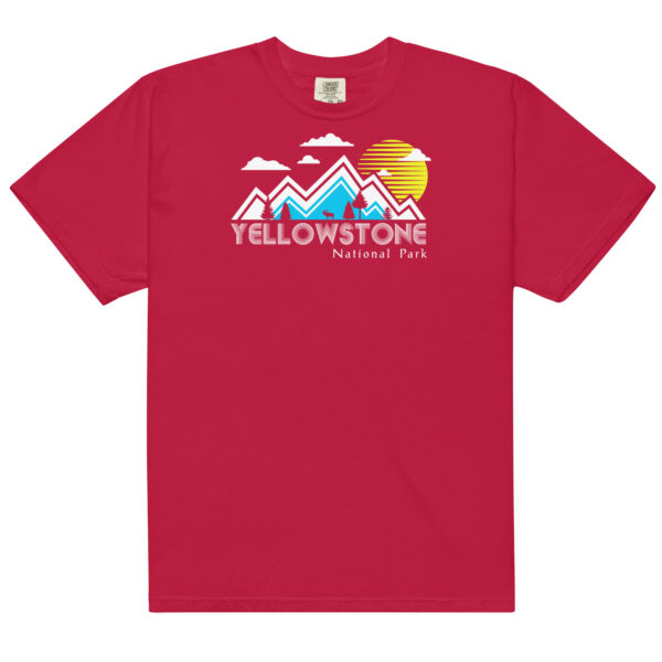 Yellowstone National Park Backdrop Comfort Colors Shirt - Image 3