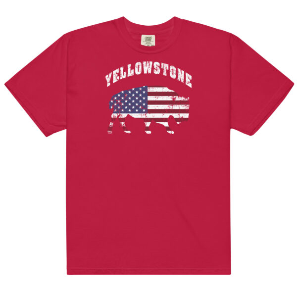 Yellowstone National Park Patriotic Bison Comfort Colors Shirt - Image 2