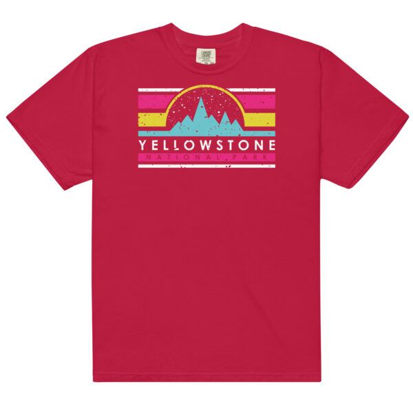 Yellowstone National Park Retro Bars Comfort Colors Shirt - Image 2