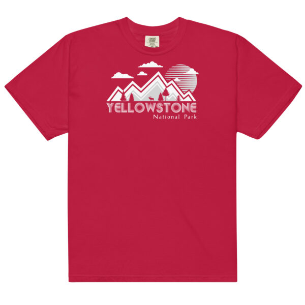 Yellowstone National Park Backdrop Comfort Colors Shirt - Image 2