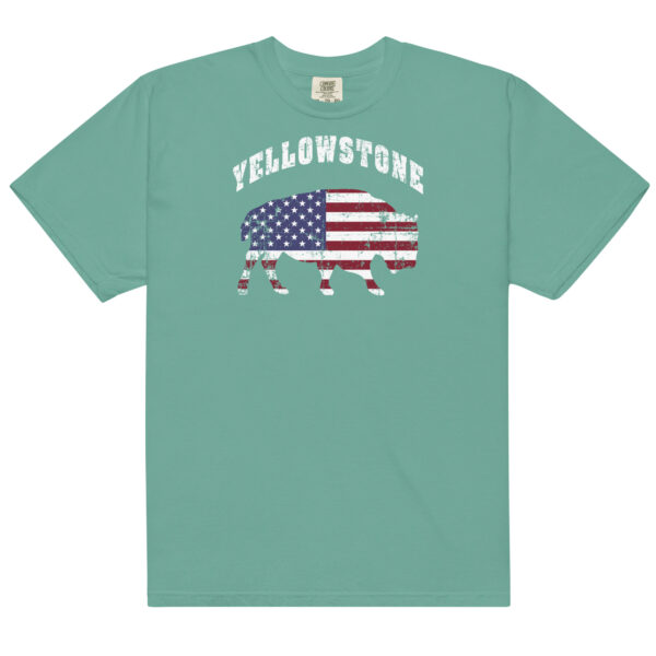 Yellowstone National Park Patriotic Bison Comfort Colors Shirt - Image 13