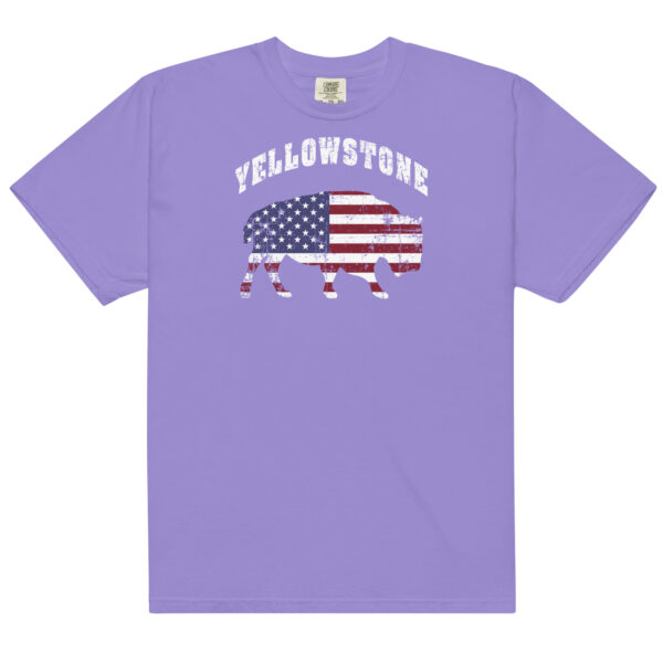 Yellowstone National Park Patriotic Bison Comfort Colors Shirt - Image 12