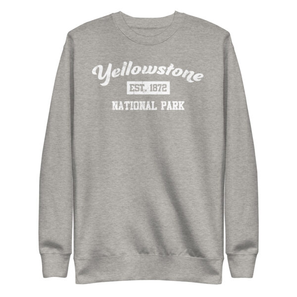 Yellowstone National Park Distressed Established Unisex Premium Crew Sweatshirt - Image 7