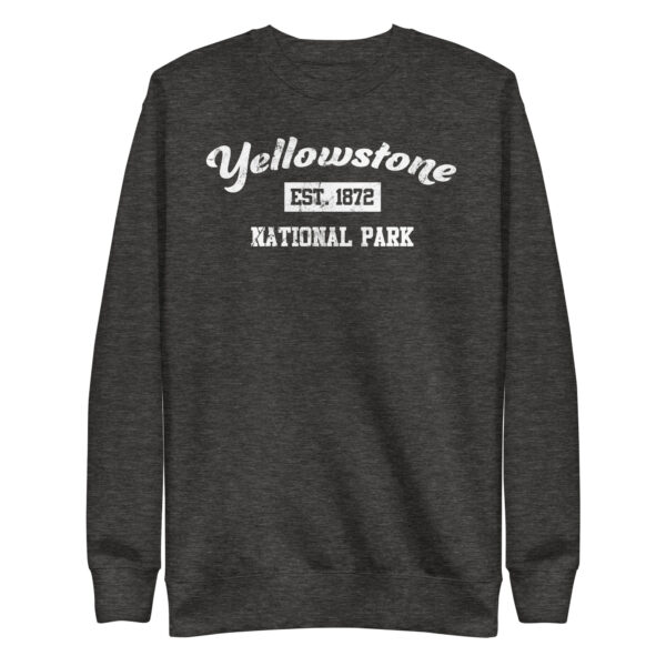 Yellowstone National Park Distressed Established Unisex Premium Crew Sweatshirt - Image 3