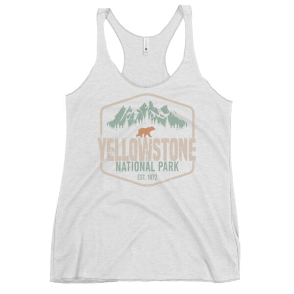 Yellowstone National Park Badge Women's Racerback Tank - Image 8