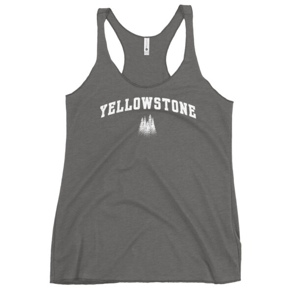 Yellowstone National Park Vintage Pine Women's Racerback Tank - Image 9