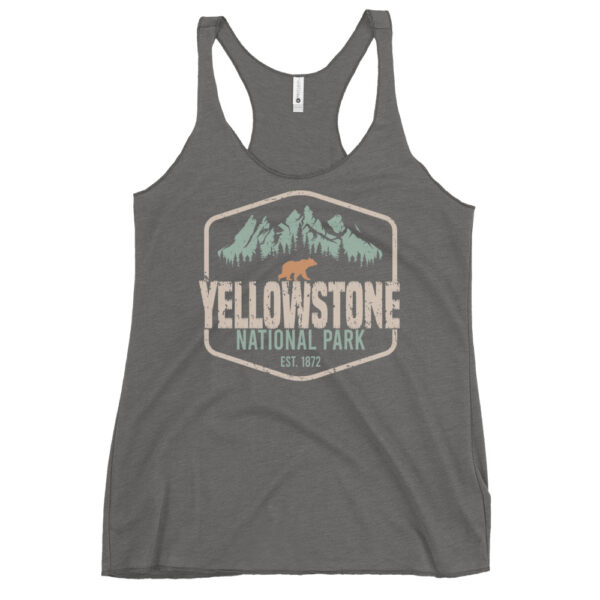 Yellowstone National Park Badge Women's Racerback Tank - Image 7