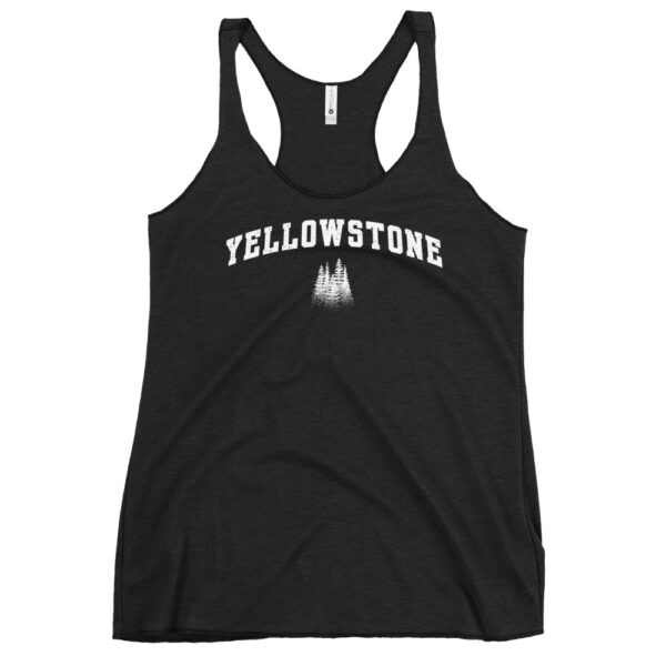 Yellowstone National Park Vintage Pine Women's Racerback Tank - Image 4