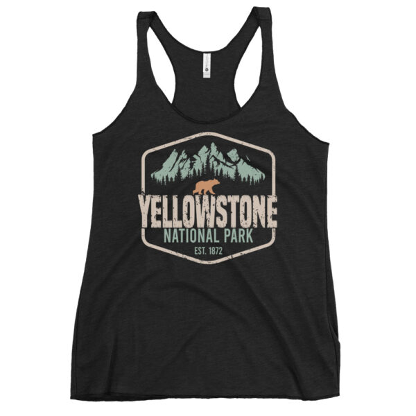 Yellowstone National Park Badge Women's Racerback Tank - Image 4