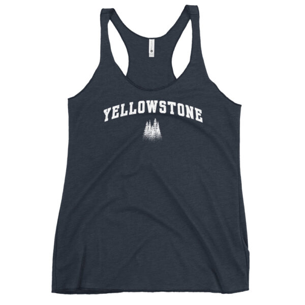 Yellowstone National Park Vintage Pine Women's Racerback Tank - Image 5