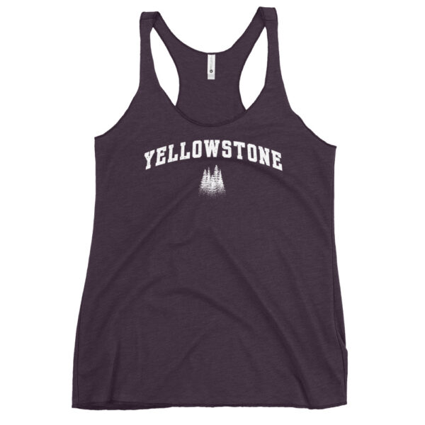 Yellowstone National Park Vintage Pine Women's Racerback Tank - Image 6