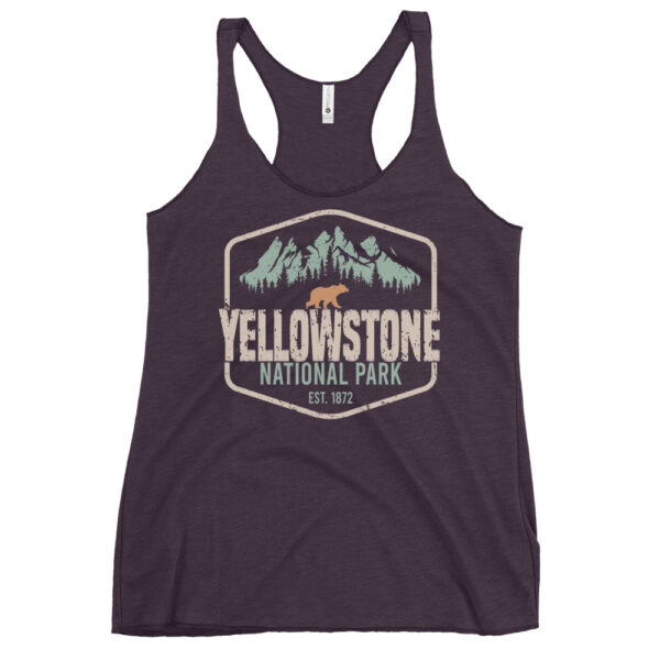 Yellowstone National Park Badge Women's Racerback Tank - Image 5