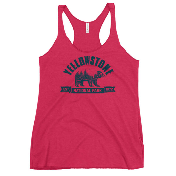 Yellowstone National Park Bear Country Women's Racerback Tank - Image 7