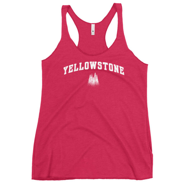 Yellowstone National Park Vintage Pine Women's Racerback Tank - Image 8