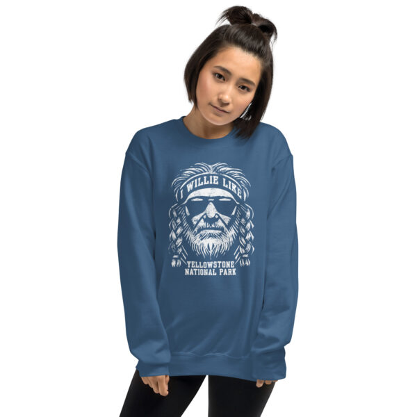 Willie Like Yellowstone National Park Crew Sweatshirt - Image 3