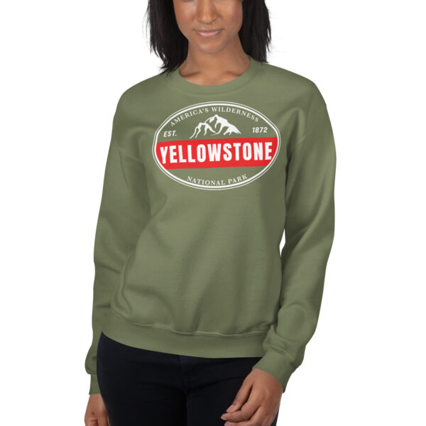 Yellowstone National Park Established Bar Crew Sweatshirt - Image 2