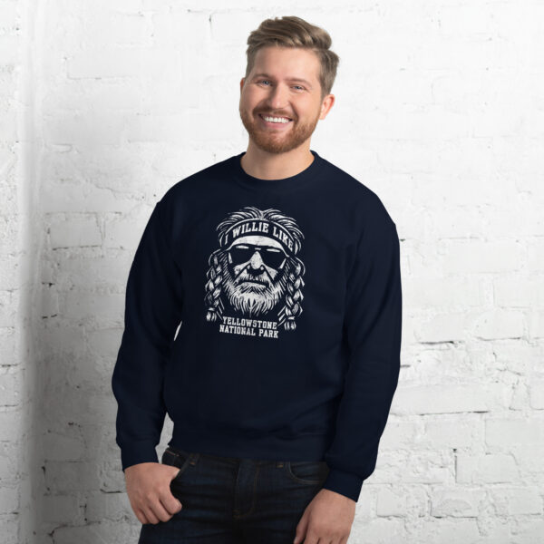 Willie Like Yellowstone National Park Crew Sweatshirt - Image 2