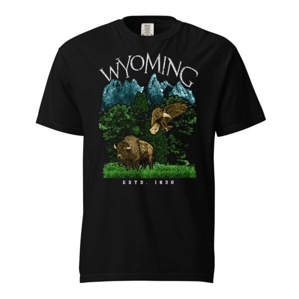 Wild Wyoming Established Comfort Colors Shirt - Image 2