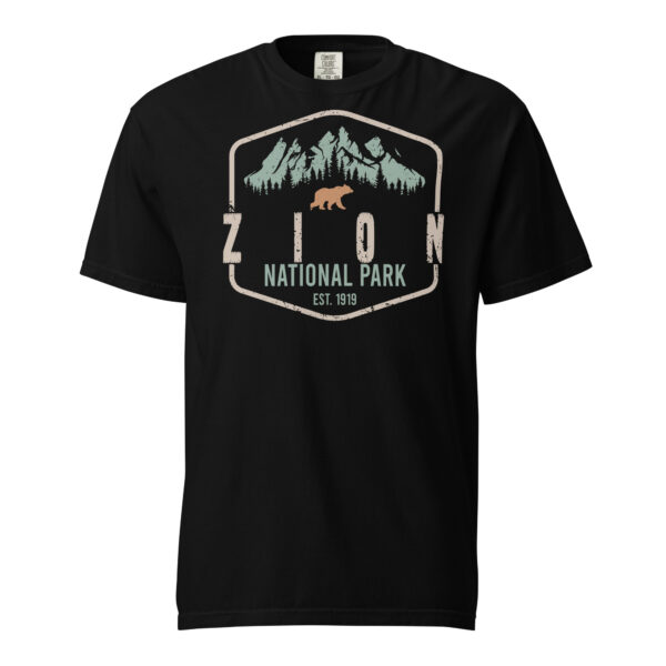 Zion National Park Badge Est. Comfort Colors Shirt - Image 2