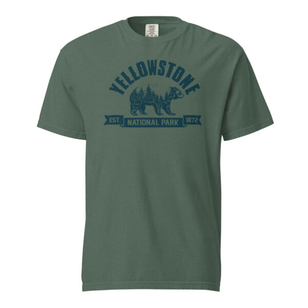 Yellowstone National Park Bear Country Ribbon Comfort Colors Shirt - Image 3