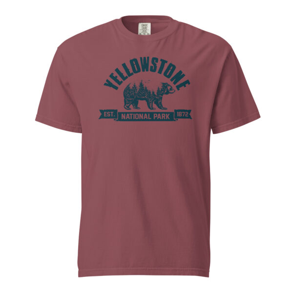 Yellowstone National Park Bear Country Ribbon Comfort Colors Shirt - Image 2