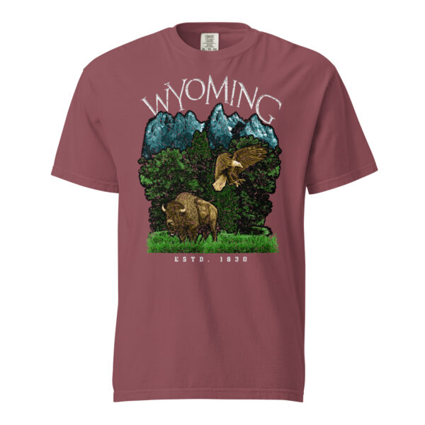 Wild Wyoming Established Comfort Colors Shirt - Image 4