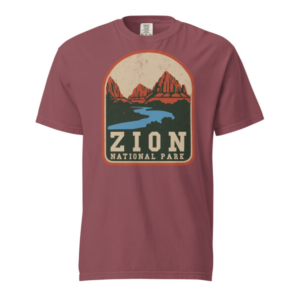 Zion National Park Retro Badge Comfort Colors Shirt - Image 5