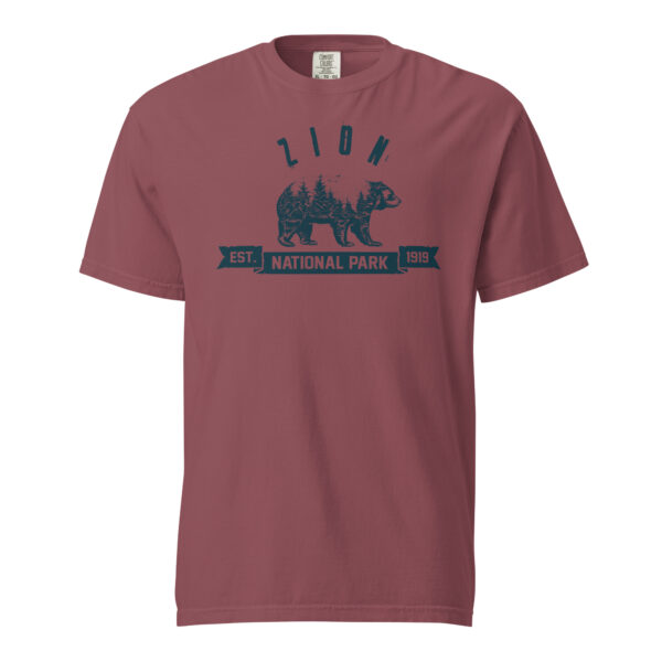 Zion National Park Bear Country Ribbon Comfort Colors Shirt - Image 3