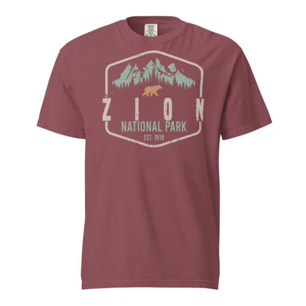 Zion National Park Badge Est. Comfort Colors Shirt - Image 4