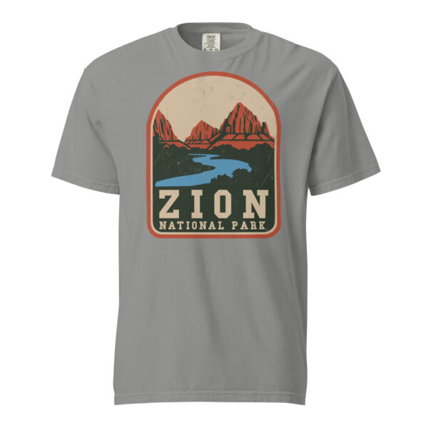 Zion National Park Retro Badge Comfort Colors Shirt - Image 8