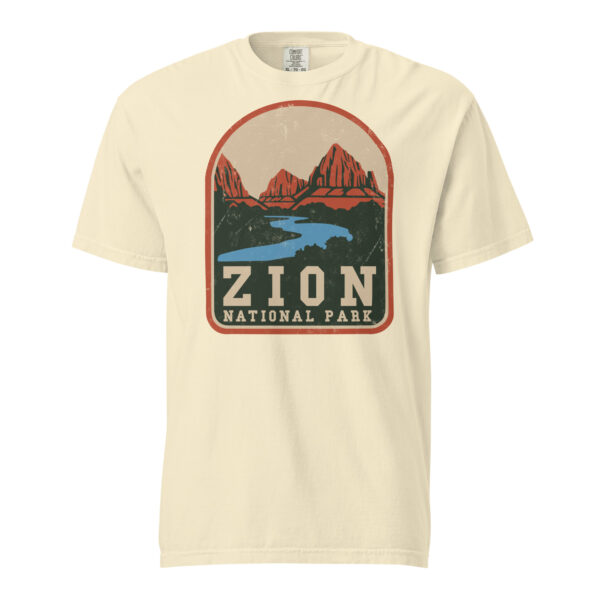 Zion National Park Retro Badge Comfort Colors Shirt