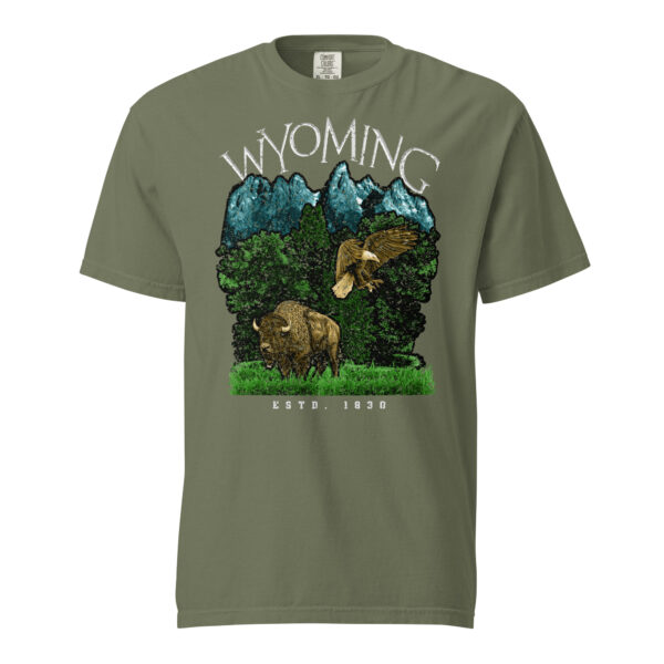 Wild Wyoming Established Comfort Colors Shirt - Image 7