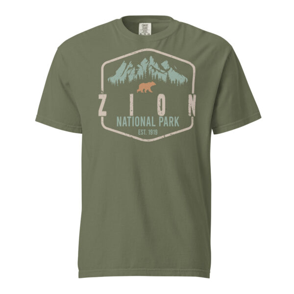 Zion National Park Badge Est. Comfort Colors Shirt - Image 7