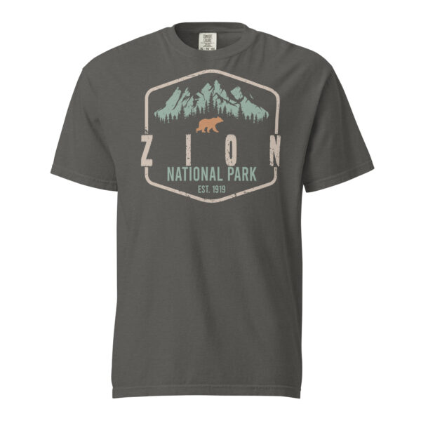 Zion National Park Badge Est. Comfort Colors Shirt - Image 3