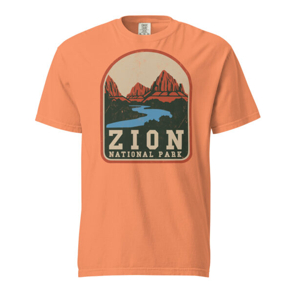 Zion National Park Retro Badge Comfort Colors Shirt - Image 10