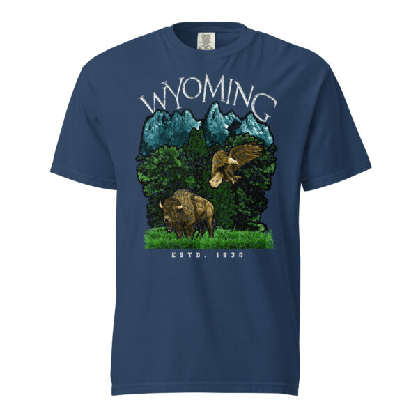 Wild Wyoming Established Comfort Colors Shirt - Image 3