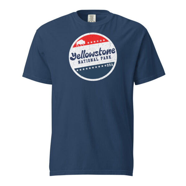 Yellowstone National Park Red White & Blue Comfort Colors Shirt - Image 3