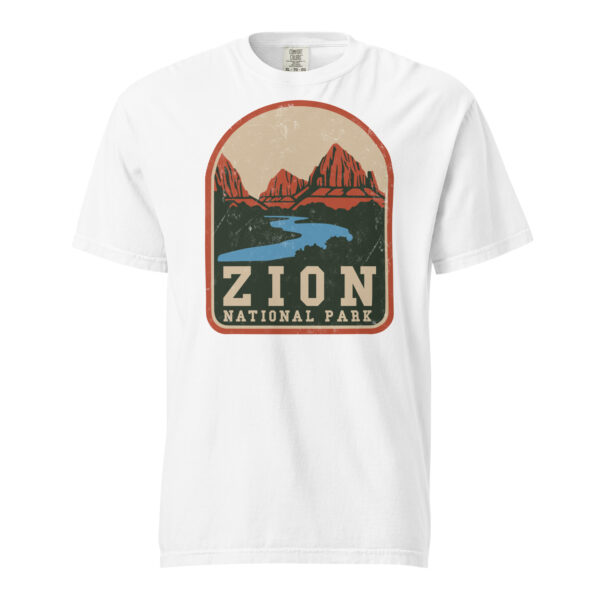 Zion National Park Retro Badge Comfort Colors Shirt - Image 11