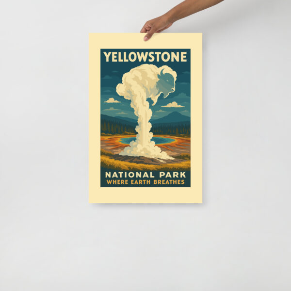Yellowstone National Park Poster - Where Earth Breathes